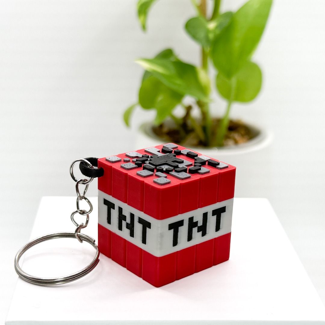 3D Printed Multicolour Keychain DIY Fan Made Collectible Toy (Minecraft ...