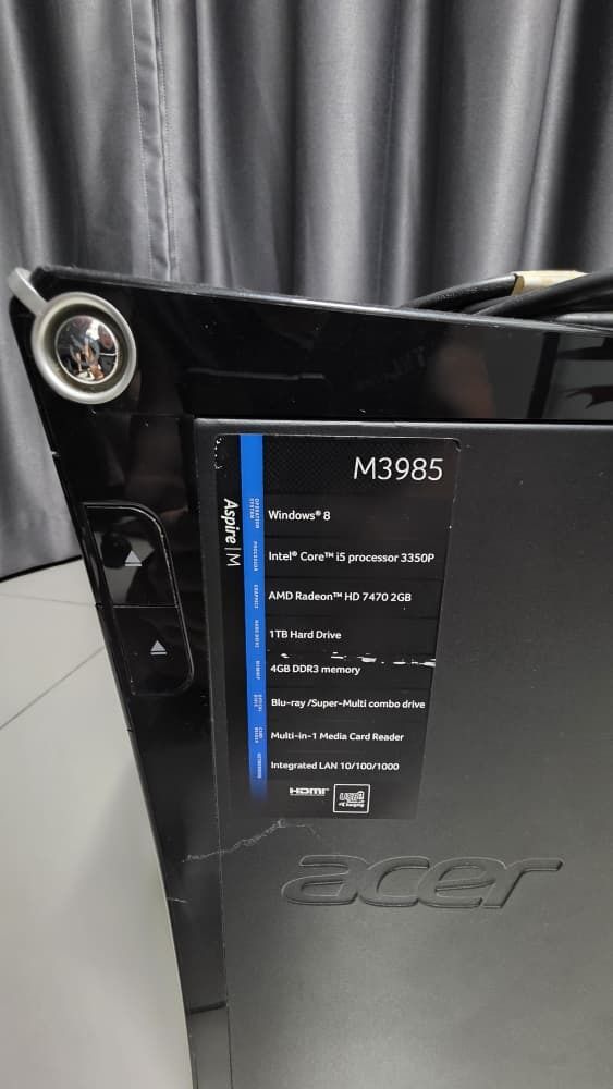 Acer Aspire M3985 Desktop PC436879449853143041