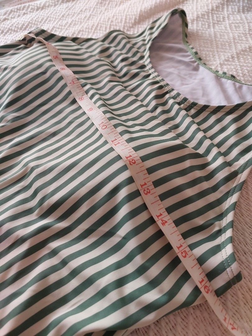 Angelfish Green Striped Swimsuit Set (Category: Bikinis & Swimsuits) located in San Juan City. Submitted by peachykr (Listing ID 1433300467, Image 2). Description: Brand: Angelfish Green Striped Swimsuit Set Used 2x only. Still in good quality. Tags were removed for comfort. Size is either L or XL. Pls check approximate measurements. No returns and exchange..