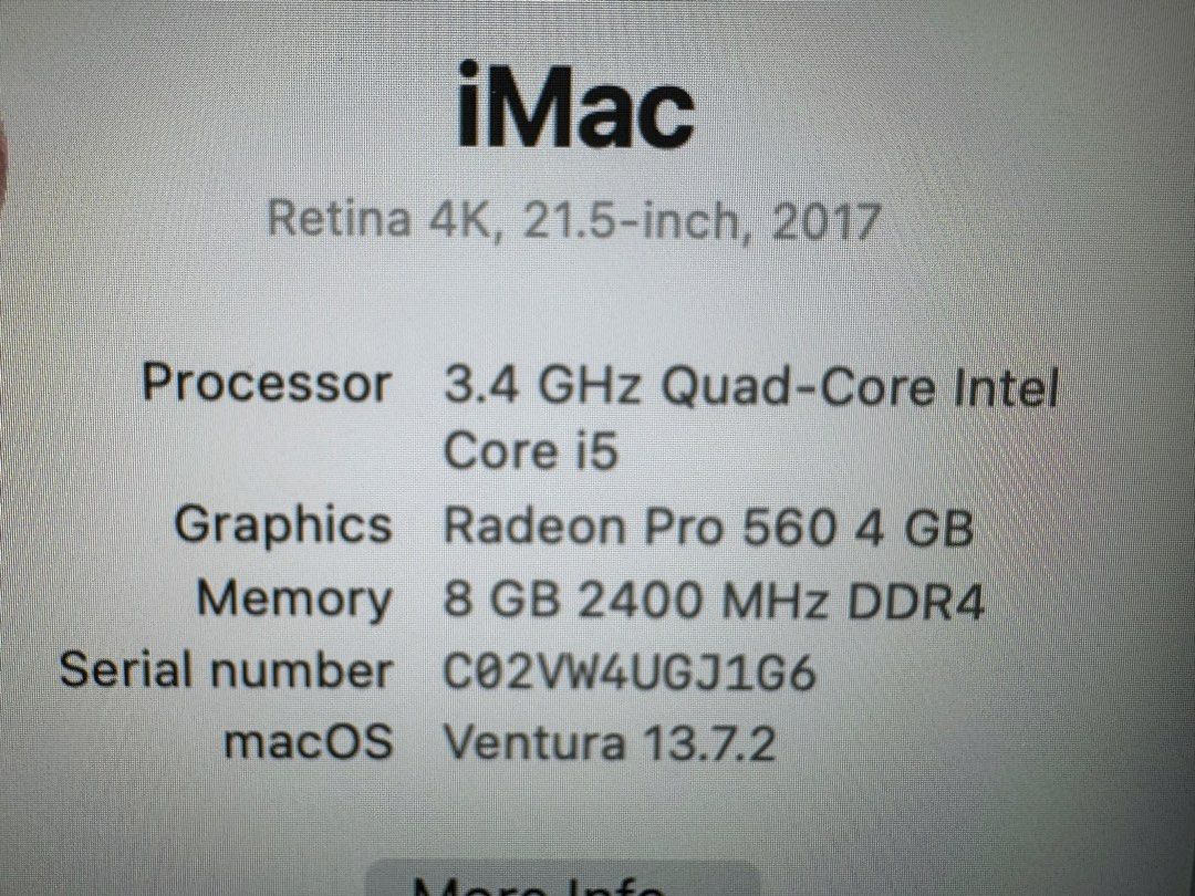 iMac 21.5inch 2017436879451761551361