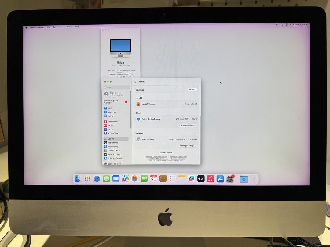 iMac 21.5inch 2017436879451761551360