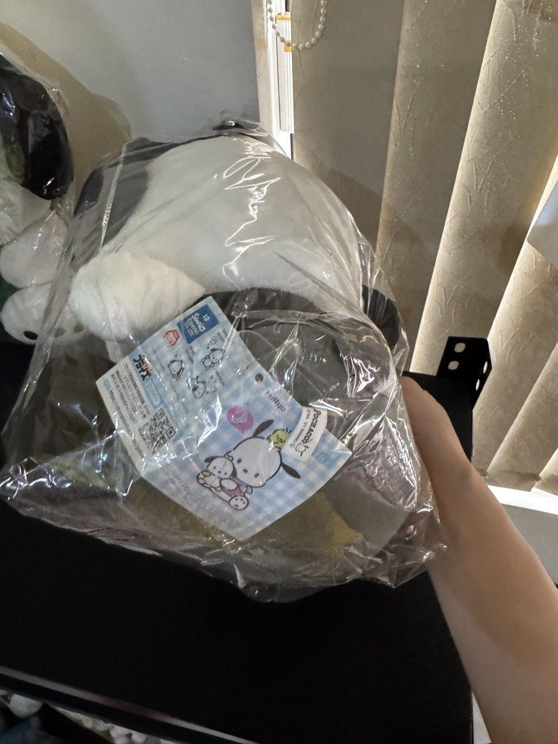 Assorted Sanrio Pochacco Plush Stuffed Toy Medium (Category: Plushies & Soft Toys) located in Cavite. Submitted by casingpavements (Listing ID 1433221474, Image 3). Description: Blue - 500 Green - 400 Gentleman / Black - 600.