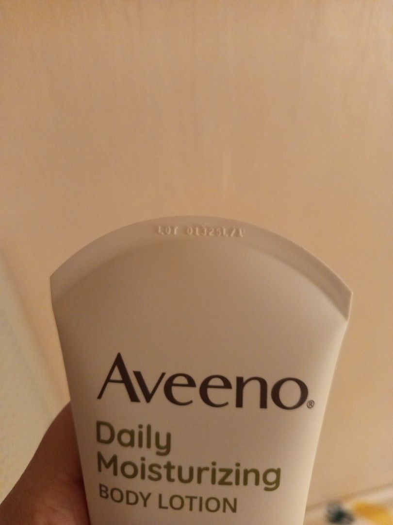 Aveeno Daily Moisturizing Body Lotion 8oz (Category: Body Care) located in Binan City. Submitted by kpaa7824 (Listing ID 1433291356, Image 3). Description: - 100% ORIGINAL - Aveeno Daily Moisturizing Lotion - Intensely nourishes dry skin - Clinically proven 24-hour moisturization - Fragrance-free - 8 oz (227 g) bottle - Key ingredients: Glycerin, Dimethicone, Oat Kernel Flour - Made in the USA - Expiration Date (on the box): May 2029.