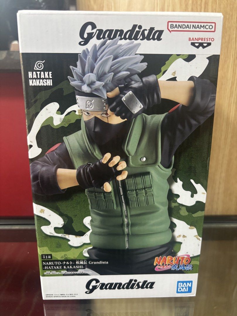Bandai Grandista Hatake Kakashi Figure (Category: Toy Figures) located in Singapore. Submitted by rachelzhan85416 (Listing ID 1433299405, Image 1). Description: - Brand new, unopened Bandai Grandista Hatake Kakashi figure. - Features Kakashi from Naruto. - Ideal for collectors and fans. - Box is in good condition. - See images for details..
