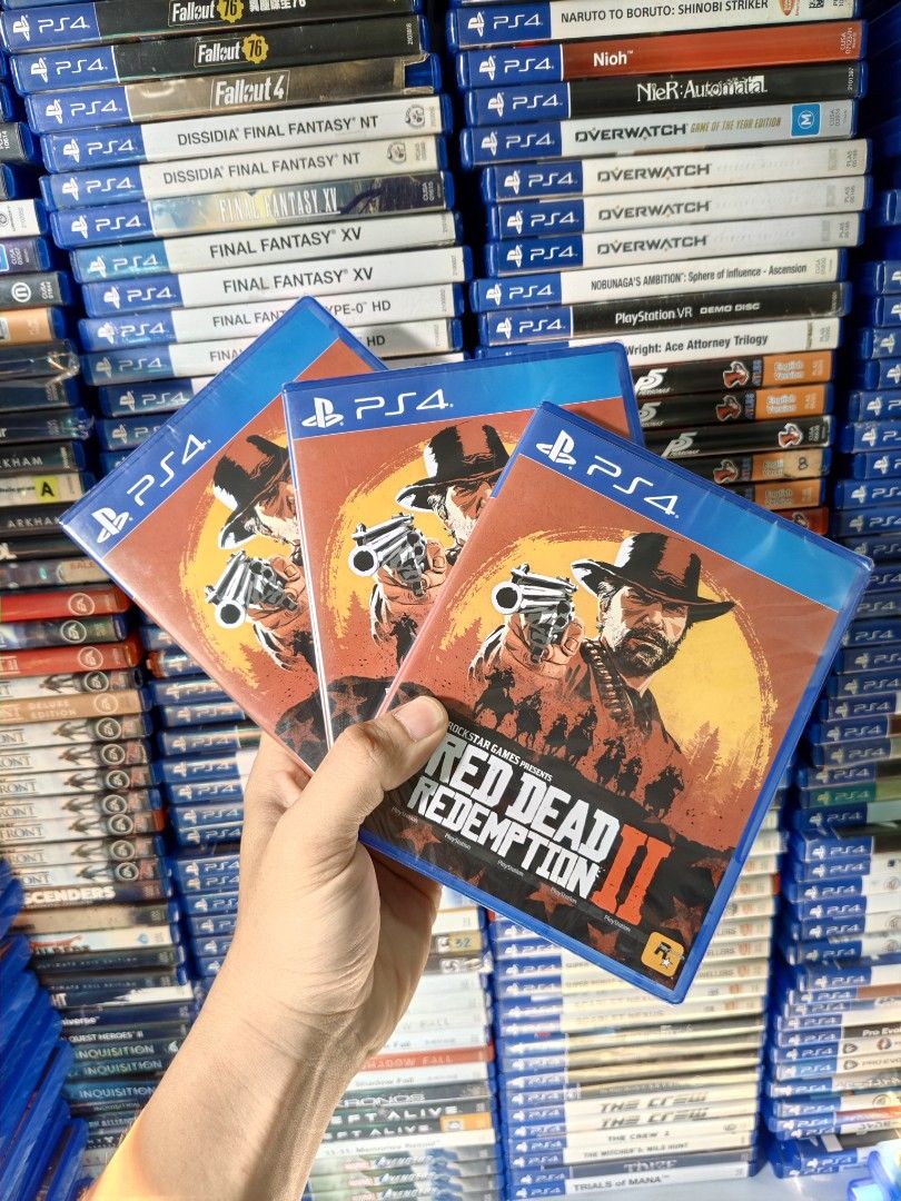 BRANDNEW / RDR2 PS4 / PLUG AND PLAY (Category: PlayStation) located in Manila. Submitted by mikkolosg20176 (Listing ID 1433286290, Image 1). Description: TRADE OR SALE GAME PRICE: 1450 📍 SHIPPING OR PICKUP 📍 BAGUMBAYAN TAGUIG 📍PIN LOCATION: MCG PURPLE GAMING TAGUIG.