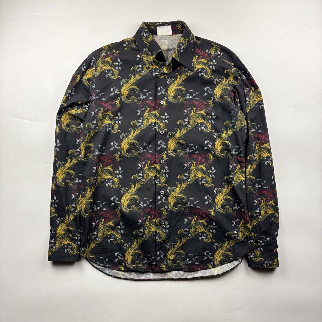 Brioni Printed Shirt (Category: Tshirts & Polo Shirts ) located in Makati City. Submitted by ragrepository (Listing ID 1433278773, Image 1). Description: Brioni Printed Shirt Length-28” Pit to pit- 21” Sleeves-25.5” Shoulder-18.5” Condition-9/10 Flaw-Minimal signs of wear .