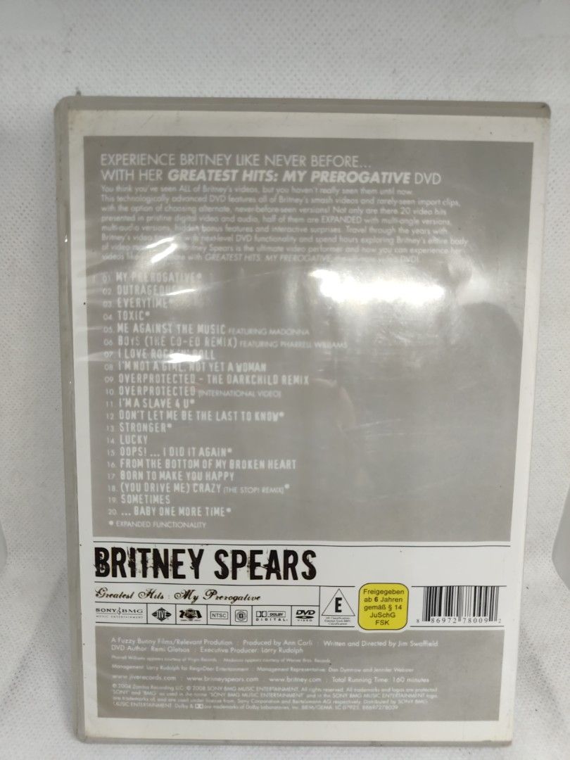 BRITNEY SPEARS- MY PREROGATIVE GREATEST HITS DVD (Category: CDs & DVDs) located in Manila. Submitted by musiccdshopnew (Listing ID 1433231415, Image 2). Description: .