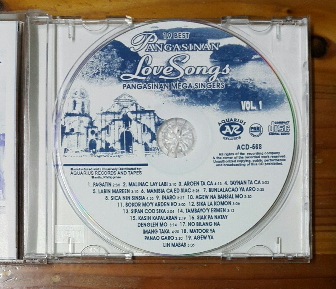 cd Pangasinan Love Songs (open) (Category: CDs & DVDs) located in Antipolo. Submitted by rlt1870 (Listing ID 1433242189, Image 3). Description: cds are in good condition. well kept. local made cds. Pangasinan Love Songs vol. 1 P350 Pangasinan Love Songs vol. 3 P350 Antipolo Rizal.