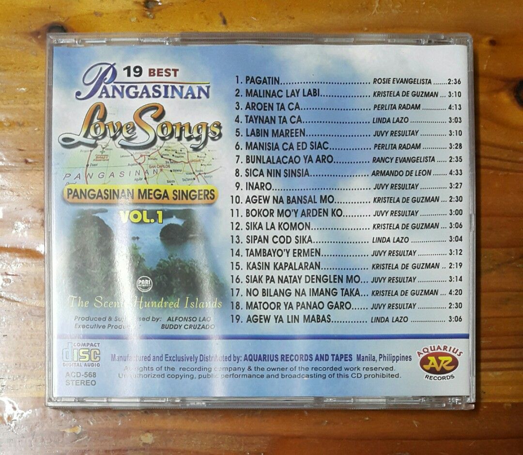 cd Pangasinan Love Songs (open) (Category: CDs & DVDs) located in Antipolo. Submitted by rlt1870 (Listing ID 1433242189, Image 2). Description: cds are in good condition. well kept. local made cds. Pangasinan Love Songs vol. 1 P350 Pangasinan Love Songs vol. 3 P350 Antipolo Rizal.