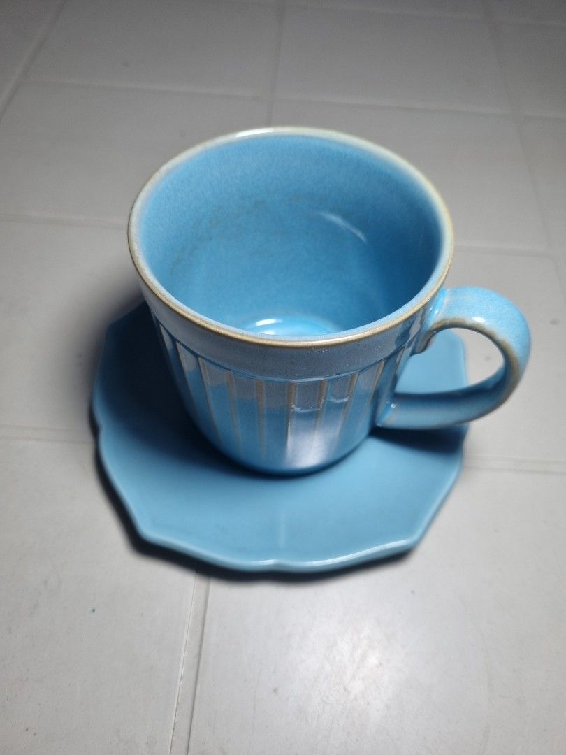 Ceramic Mug and Saucer set (mix and match) (Category: Coffee & Tea Tableware) located in Quezon City. Submitted by declutter_bugg (Listing ID 1433338907, Image 2). Description: Please see photos for items' condition (mug has stains, but still in good condition).