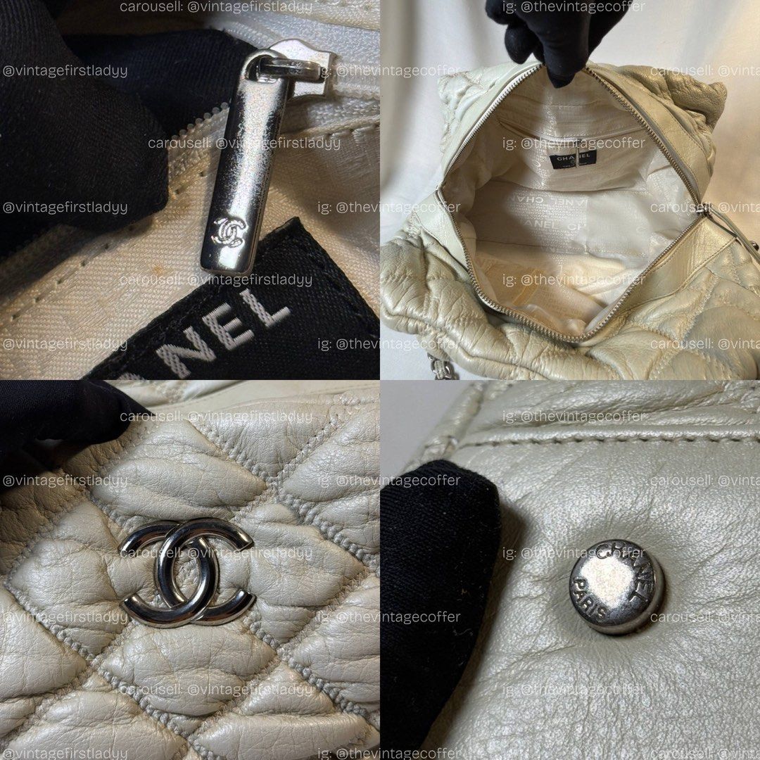 Chanel Bubble Bowler Quilted Shoulder Bag (Category: Luxury Bags & Wallets) located in Bay. Submitted by thevintagecoffer (Listing ID 1433390858, Image 2). Description: • AUTHENTIC 💯 • VERY WELL PRESERVED • COLLECTOR's PIECE .