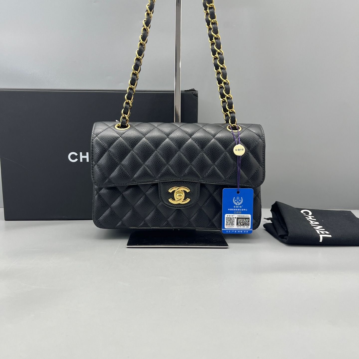 Chanel Small Classic Flap in Black Caviar GHW, Luxury, Bags & Wallets ...