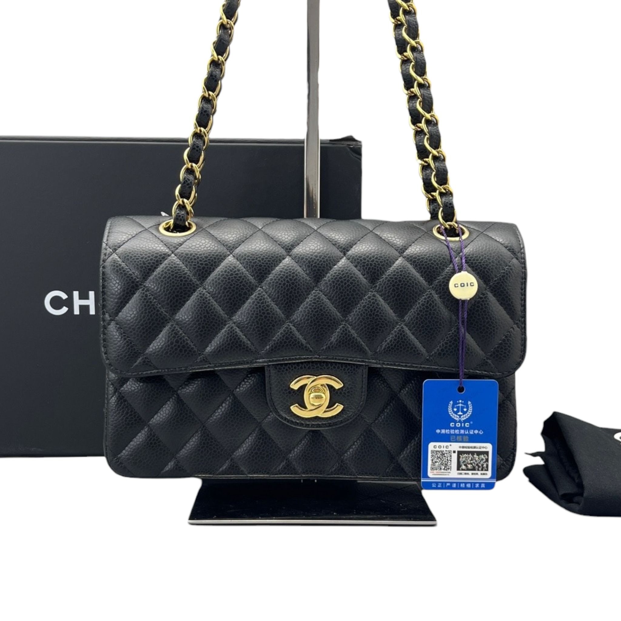 Chanel Small Classic Flap in Black Caviar GHW, Luxury, Bags & Wallets ...
