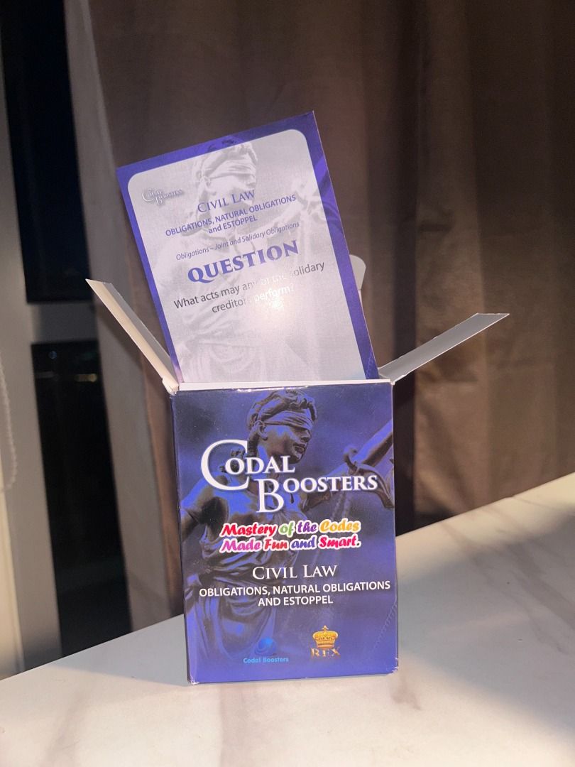 Codal Boosters: Civil Law (Obligations, Natural Obligations and ...