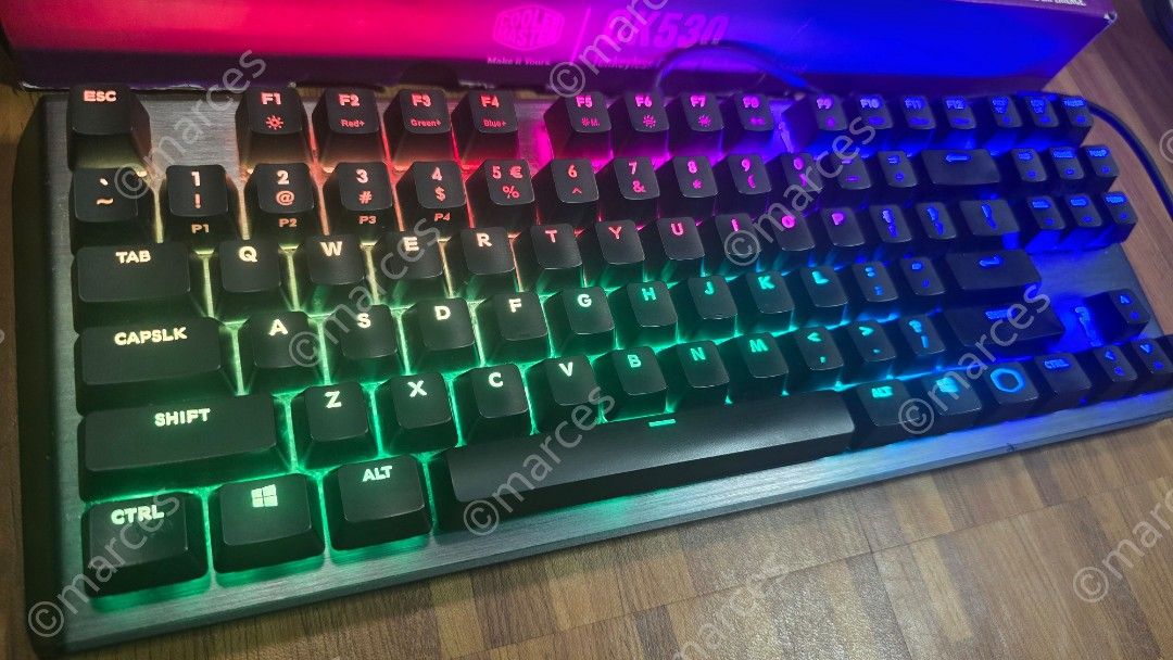 Cooler Master CK530 Tenkeyless Gaming Mechanical Keyboard (Category: Computer Keyboard) located in Caloocan City. Submitted by marces (Listing ID 1433290684, Image 3). Description: ✨ Official Cooler Master product ✨ CK530 Tenkeyless Mechanical Gaming Keyboard ✨ Mechanical Blue Switches (tactile & clicky) ✨ RGB backlighting (16.7 million colors) ✨ Brushed aluminum top plate design 📦 Used but in good working condition per last testing (04/20/26) �