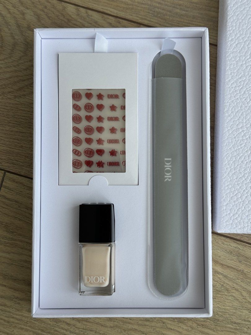 Dior Nail Polish gift set (Category: Hands & Nails) located in Mandaluyong City. Submitted by clearanceaa (Listing ID 1433249685, Image 3). Description: Nail polish in shade: muget Comes with nail file and nail stickers. Comes with paper bag. .