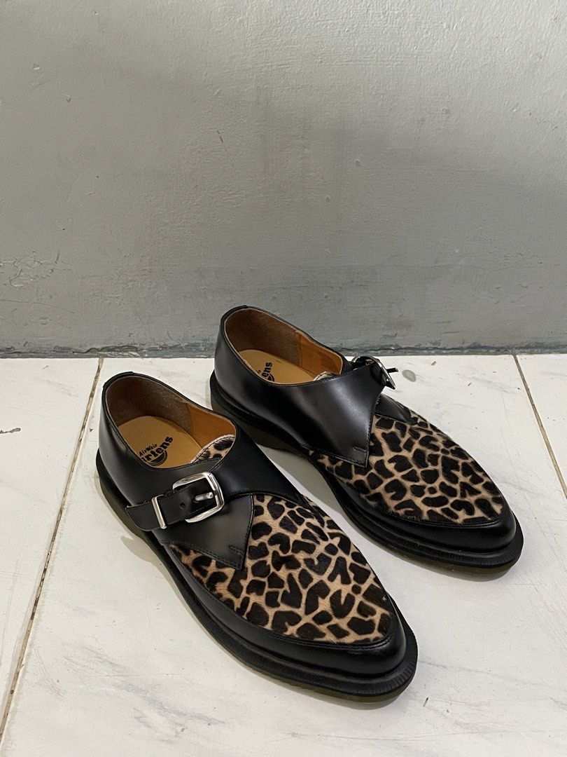 Dr Martens - Hawley Monk Strap Shoe (Category: Casual Shoes) located in Iloilo. Submitted by lux.buyerandseller18_ (Listing ID 1433265361, Image 1). Description: - Dr. Martens Hawley shoes - Unique leopard print design - Black leather upper - Buckle closure - Classic Dr. Martens sole - Size: UK 8 / USM 9 / EUR 42 / USL 10 - Made in Vietnam.