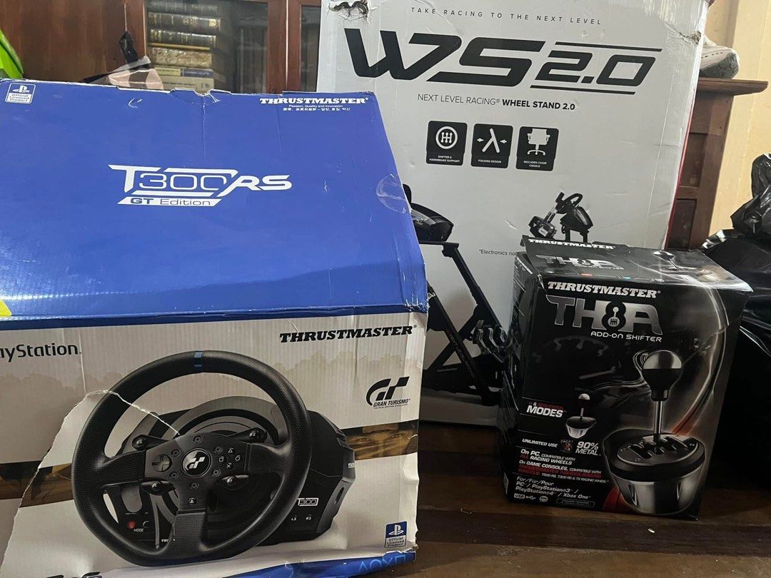 DRIVING SIMULATOR SET FOR SALE (Category: Controllers) located in Dipolog. Submitted by curateddeep (Listing ID 1433221146, Image 1). Description: FOR SALE!! THRUSTMASTER T300RS GT RACING WHEEL - For game simulation, racing simulators, etc. - Good for those who want to try sim-racing or for those who want to let their kids experience fun. - 2 Months Old (Used, binalik din naman sa box after) - Brand new condition - Compatible with many games, con