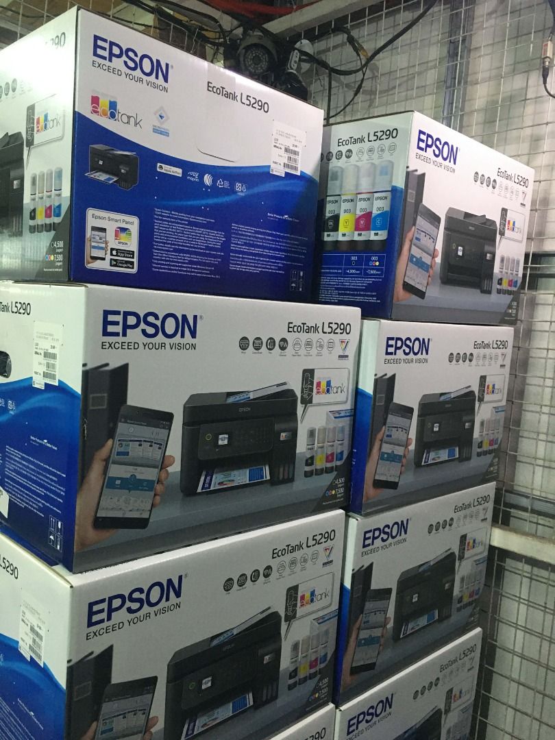 EPSON L5290 PRINTER (Category: Printers, Scanners & Copiers) located in Quezon City. Submitted by colisricky75597 (Listing ID 1433283025, Image 3). Description: EPSON L5290 PRINTER Print, Scan, Copy, 100 sheets (input), 30 sheets (output), 30-sheet ADF Legal, Letter, A4 USB 2.0, Wi-Fi, Wi-Fi Direct, Ethernet BNEW SEALD WITH FREE INK AND CABLE LOCATED: 168 MINDANAO AVE,PROJECT 8 QUEZON CITY .