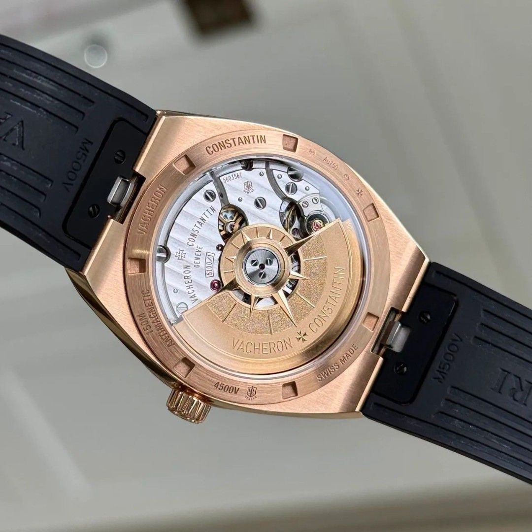 [SOLD] (4500V/000R-B127) Vacheron Constantin Overseas 41mm 18k RG. (Category: Watches) located in Singapore. Submitted by chiii.vn (Listing ID 1432346861, Image 3). Description: Comes with: Full set 2020 (Box and papers) ​Excellent pre-owned condition. This 18k Rose G. model features a silver-toned dial and is powered by the in-house Calibre 5100 automatic movement with a 22k gold rotor. Sharp case lines and clean crystal. Includes the quick-chan