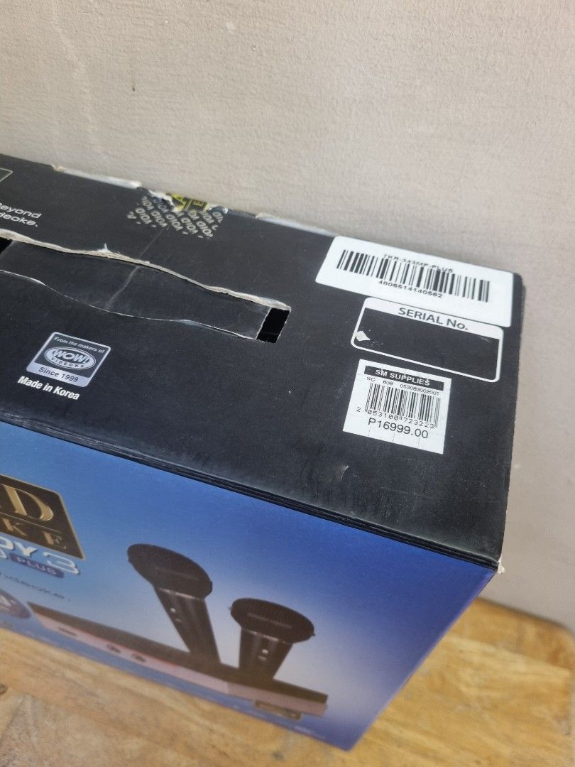 Grand Videoke Rhapsody 3 Pro Plus Videoke System (Category: Soundbars, Speakers & Amplifiers) located in Las Pinas. Submitted by homedispatch (Listing ID 1433221512, Image 2). Description: Grand Videoke Rhapsody 3 Pro Plus – Like New! • Barely used, in excellent condition. • Complete set with box and original inclusions. • Inclusions: 1. Main Unit(Player) 2. Wired Microphone 2 3. Remote Control 4. Song List, Manual & Quick Guide 5. Auto-Volt Powe