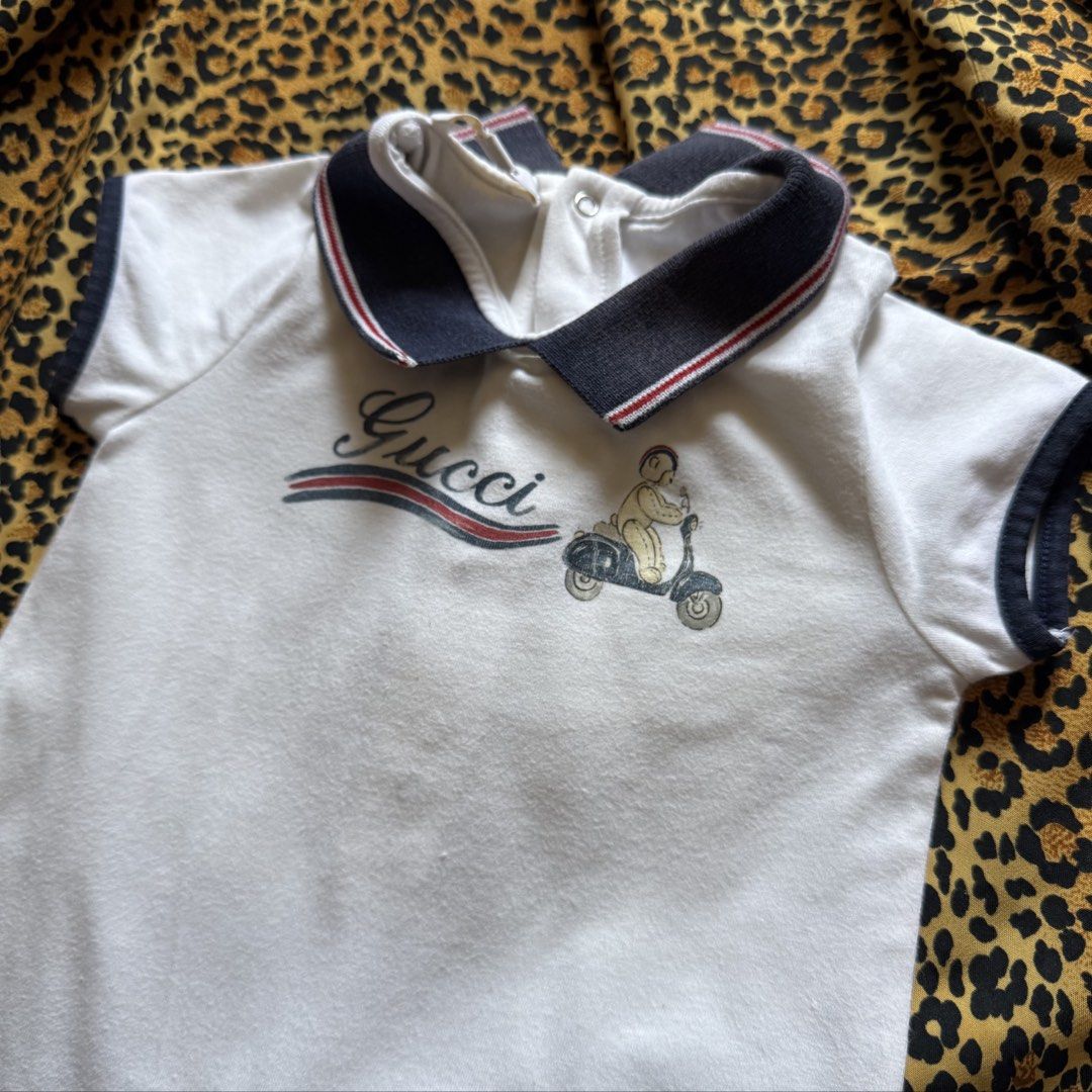 Gucci romper 3/6m made in italy (Category: Babies & Kids Fashion) located in Cavite. Submitted by koloretemnl (Listing ID 1433257347, Image 2). Description: .