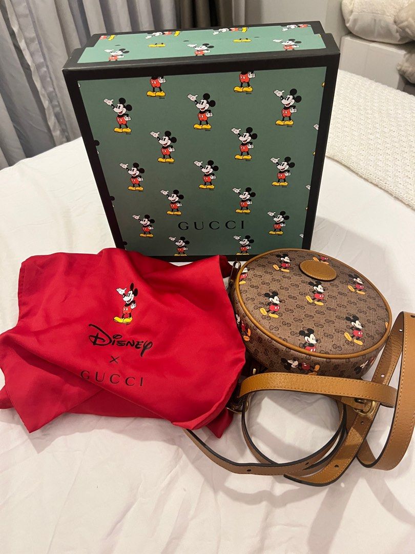 Gucci x Mickey Round Bag (Category: Luxury Bags & Wallets) located in Makati City. Submitted by jtpalanca (Listing ID 1433320261, Image 1). Description: Almost brand new. Still comes with original packaging. Locally bought.