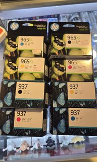 Original HP 937BK/C/M/Y and HP 965XL BK/C/M/Y Ink Cartridges