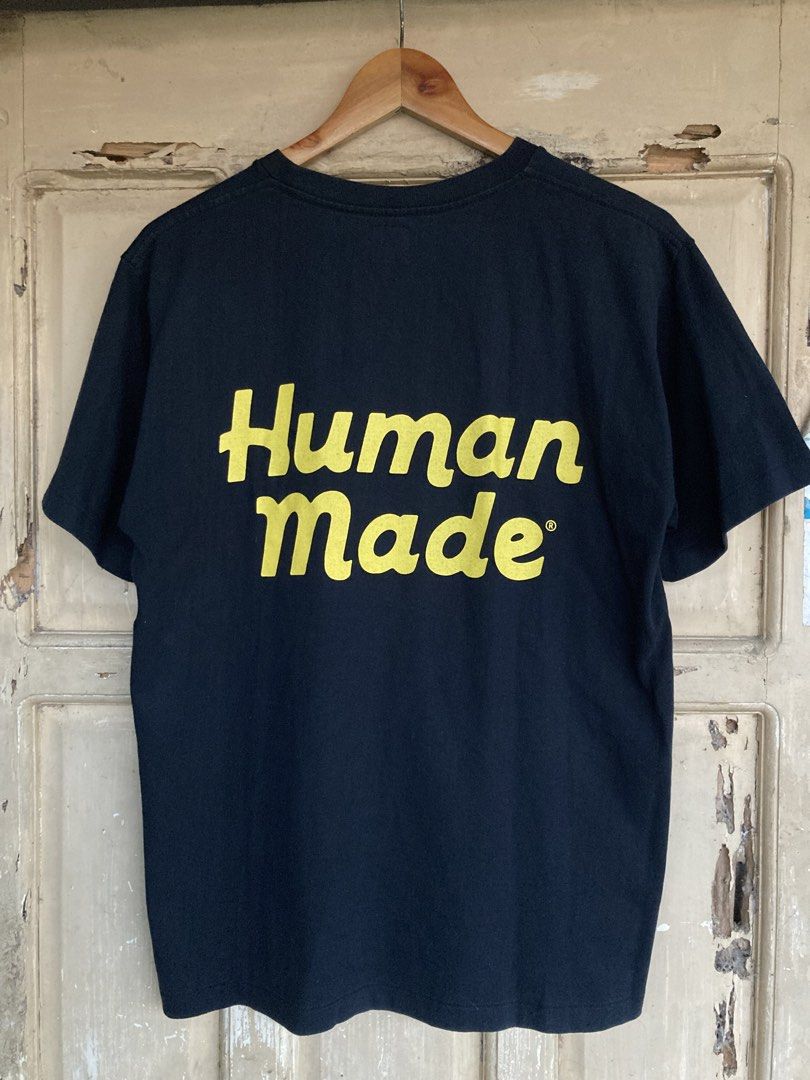 Human Made Dry Alls T-shirt (Category: Tshirts & Polo Shirts ) located in Panabo. Submitted by lancegoods69 (Listing ID 1433312050, Image 2). Description: Black Human Made Dry Alls tee. Features front graphic, yellow back logo, crew neck, and Human Made tag. Standard fit..