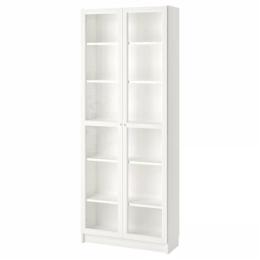 IKEA BILLY Bookcase with Glass Doors, Furniture & Home Living ...