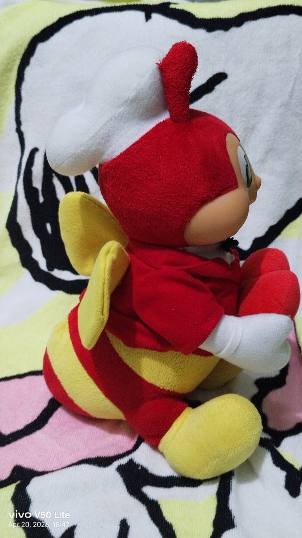 Jollibee 30th Anniversary Plush Toy (Category: Plushies & Soft Toys) located in Mabalacat. Submitted by whowannashoppe (Listing ID 1433318154, Image 2). Description: - Special/limited edition Jollibee plush toy. - Rare collectibles - Celebrates the 30th anniversary. - Features Jollibee holding a heart-shaped pillow. - Classic red and yellow color scheme. - Includes a chef's hat and bow tie. - Approximately 12 inches long. - Made in China. - In ve