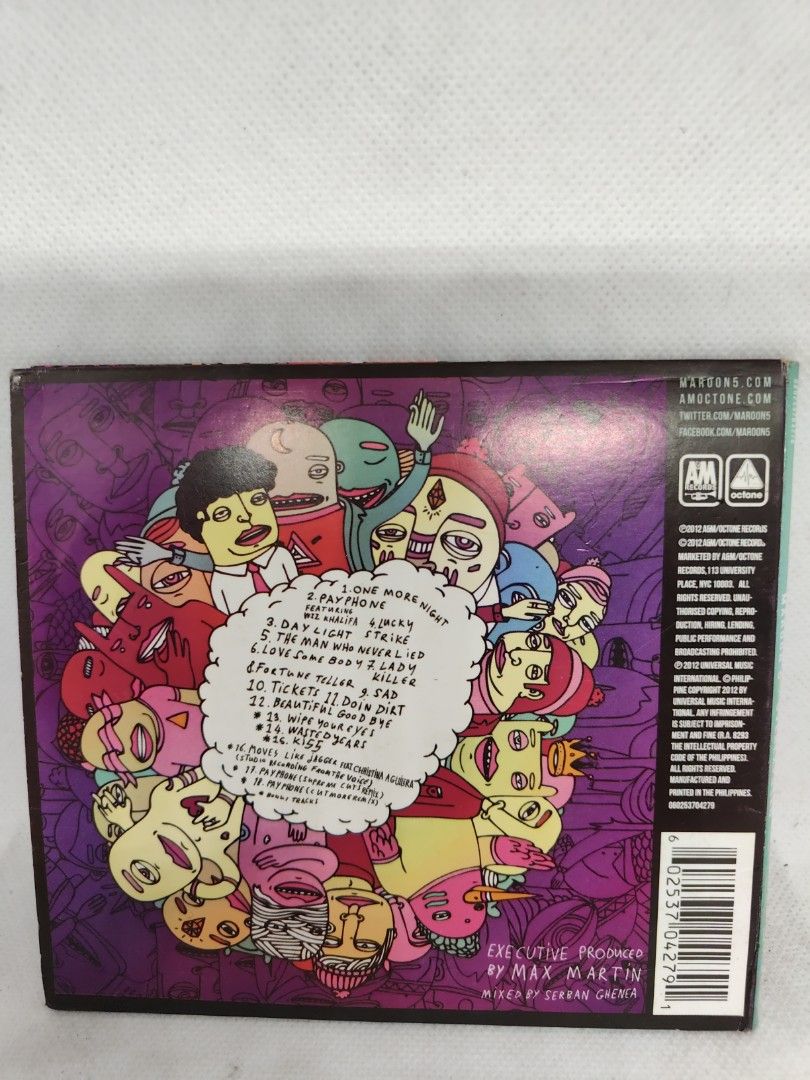 MAROON 5- OVEREXPOSED (DIGIPACK DELUXE) (Category: CDs & DVDs) located in Manila. Submitted by musiccdshopnew (Listing ID 1433239706, Image 2). Description: .