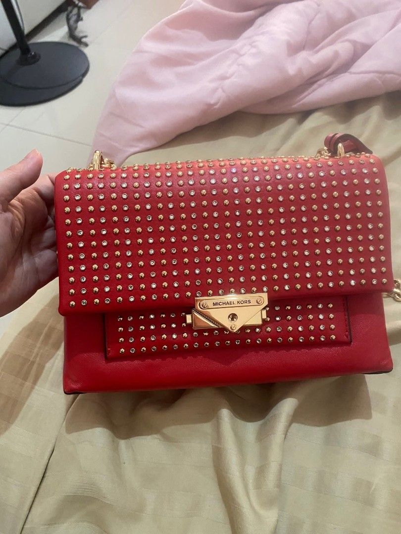 MICHAEL KORS CECE (Category: Luxury Bags & Wallets) located in Manila. Submitted by bellissima05 (Listing ID 1433333864, Image 1). Description: MICHAEL KORS CECE CHAIN STRAP, BRIGHT RED, MEDIUM, LEATHER..
