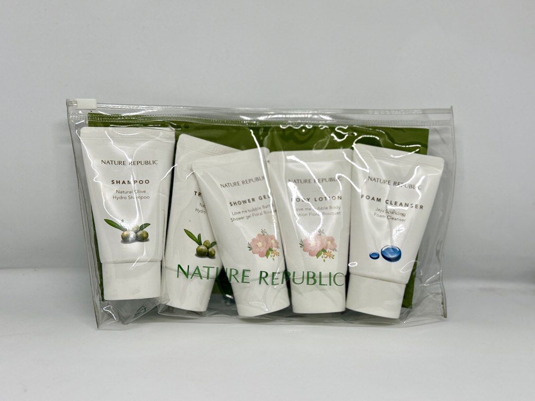 Nature Republic Travel Kit (Category: Bath) located in Manila. Submitted by seejulia868071 (Listing ID 1433317287, Image 2). Description: Nature Republic Travel Kit.