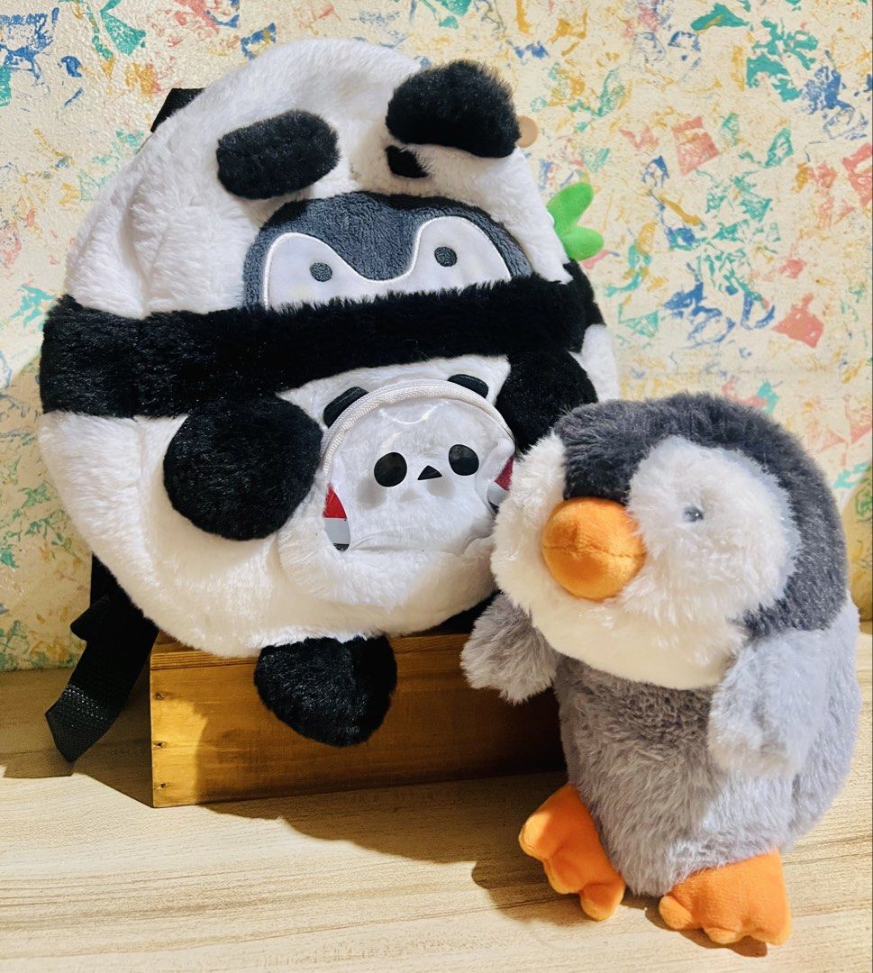 Penguin Plush Bag & Plush Set (Category: Plushies & Soft Toys) located in Taguig. Submitted by lae.onlineshop (Listing ID 1433261667, Image 1). Description: Penguin Plush Bag & Plush Set *Both with etiketa but no paper tags *SOLD AS SET ONLY. Set of 2. *THE COLOR MAY SLIGHTLY DIFFER FROM ACTUAL DUE TO LIGHTING AND/OR SCREEN RESOLUTION. Issue: needs wash yung plush backpack and faded etiketa, AS IS **Inclusion: 1 x Koupen-chan Plush Backpack Size: