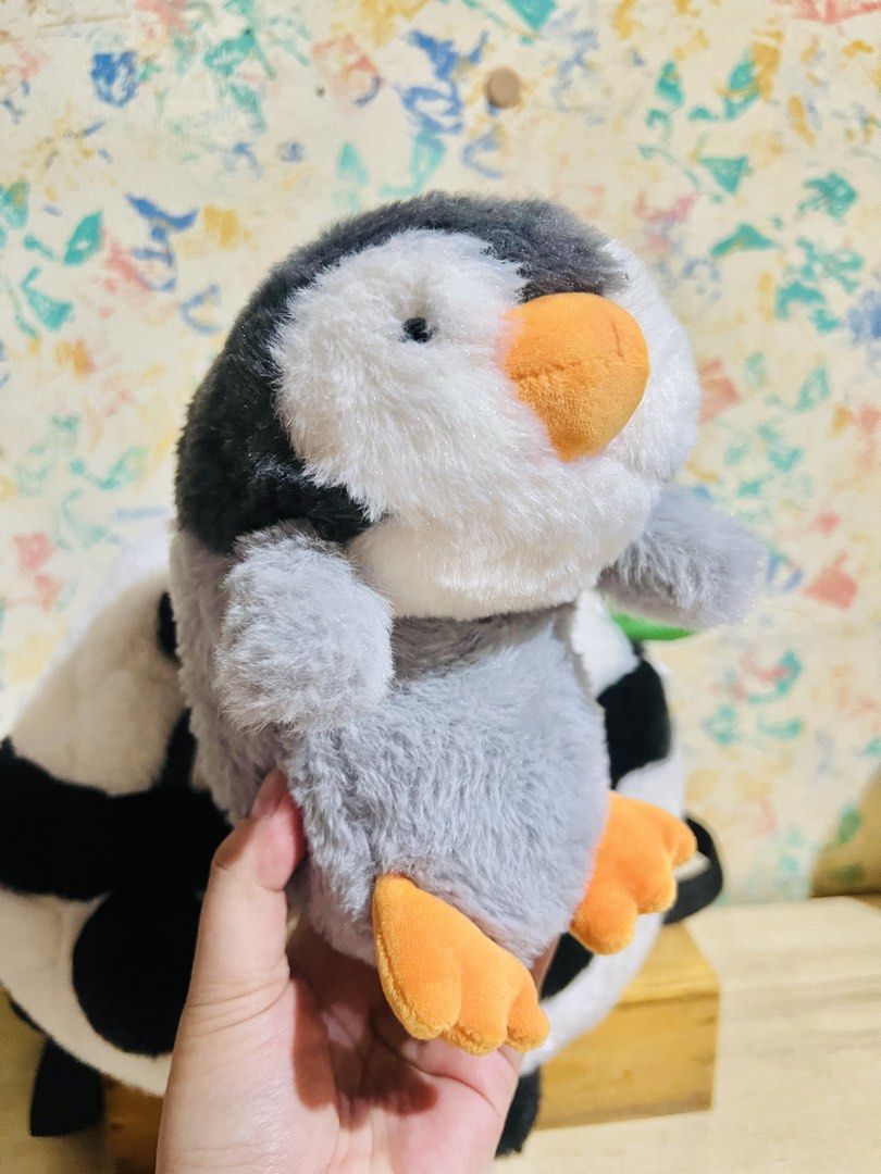 Penguin Plush Bag & Plush Set (Category: Plushies & Soft Toys) located in Taguig. Submitted by lae.onlineshop (Listing ID 1433261667, Image 2). Description: Penguin Plush Bag & Plush Set *Both with etiketa but no paper tags *SOLD AS SET ONLY. Set of 2. *THE COLOR MAY SLIGHTLY DIFFER FROM ACTUAL DUE TO LIGHTING AND/OR SCREEN RESOLUTION. Issue: needs wash yung plush backpack and faded etiketa, AS IS **Inclusion: 1 x Koupen-chan Plush Backpack Size: