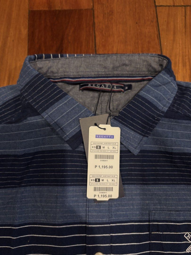 Regatta Striped Long Sleeve Shirt (Category: Tshirts & Polo Shirts ) located in Pasig City. Submitted by mvsdb (Listing ID 1433307441, Image 3). Description: BRAND NEW. WITH TAG!!! - Regatta long sleeve shirt - Blue stripes - Button-down front - Chest pocket - Collared neckline - Regatta logo on chest - Original price tag attached - Available sizes: XS, S, M, L.