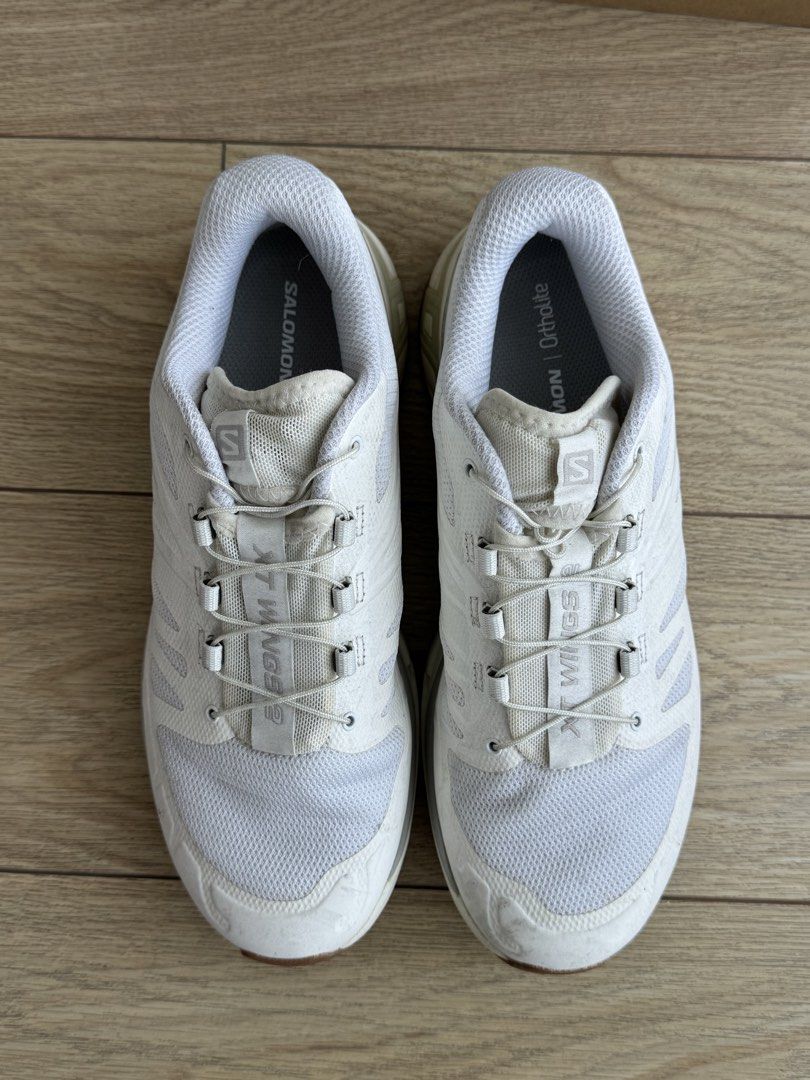 Salomon XT Wings 2 (Category: Sneakers) located in Mandaluyong City. Submitted by clearanceaa (Listing ID 1433245562, Image 2). Description: Used only a few times. Size UK 5.5 USA W 7 White/Lunar rock/ vanilla ice.