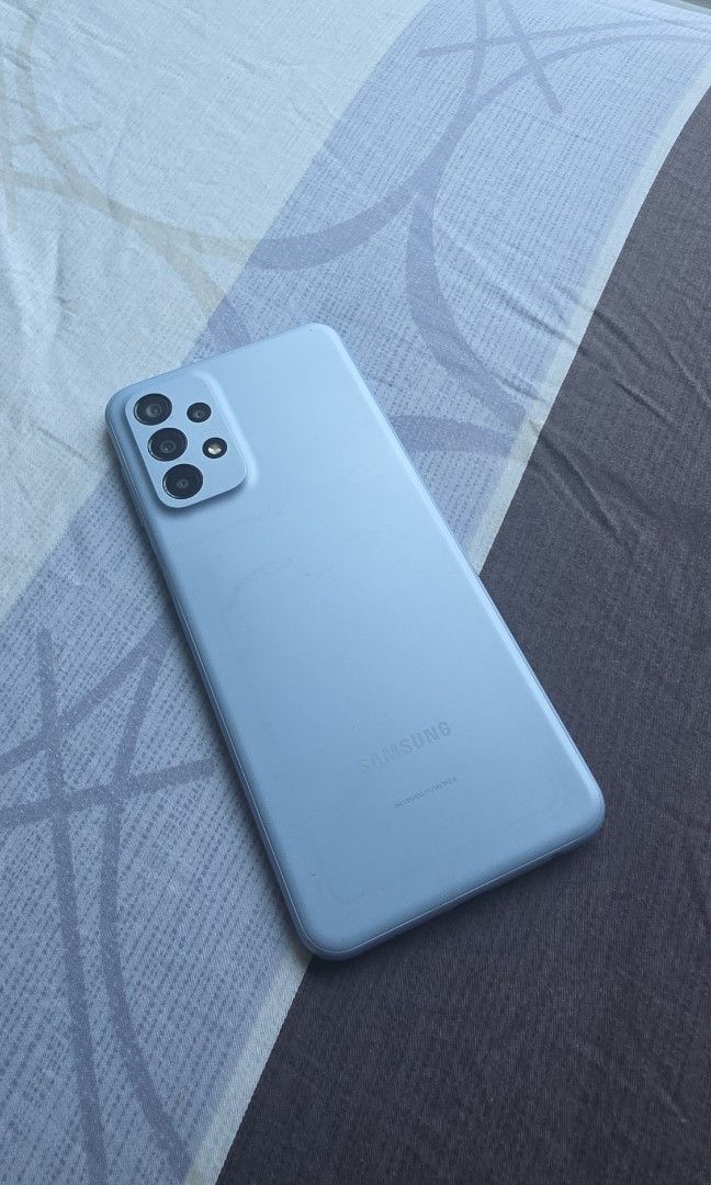 Samsung A23 (Category: Samsung) located in Manila. Submitted by aint.aika (Listing ID 1433249117, Image 2). Description: Model: Samsung A23 Android Battery: No issue Camera: No Issue Touch Response: No Issue and No Delay GB Storage: 128 GB Sell Price: 12,000 Pesos Physical Problems: None Internal Problems: None Location: Anywhere in Manila (F2F) Honest issue: No more Charger/Box RFS: Upgraded to new phone, A23 has never been touched and used that