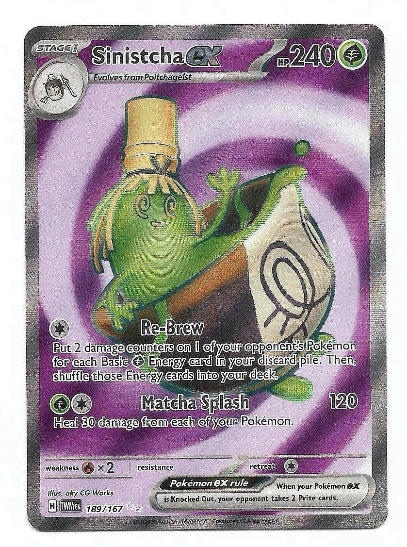 Sinistcha ex 189/167 Sv06: Twilight Masquerade Holo Pokemon TCG - NM ...