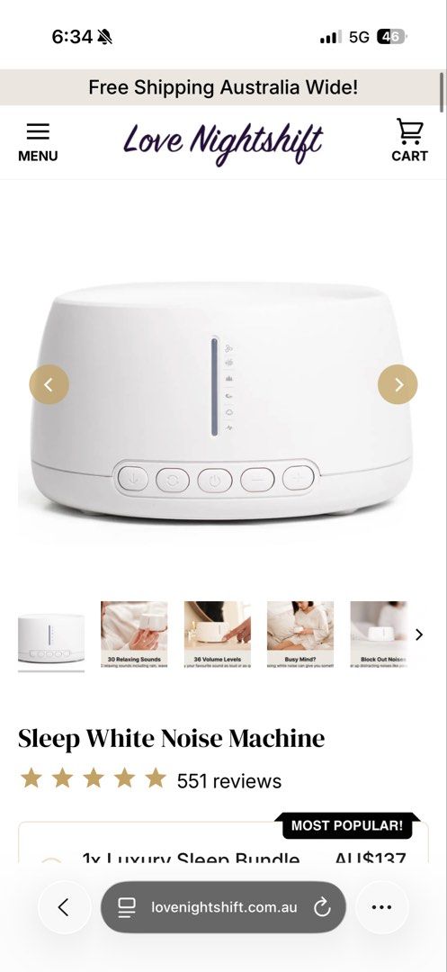 Sleep White Noise Machine (bnew) (Category: Portable Audio Accessories) located in Pasig City. Submitted by ecrz19 (Listing ID 1433388416, Image 1). Description: White Noise Machine for sleeping Brand: Love Nightshift (Australia) SRP: 99 AUD (approx 3,900php) Selling for just 2,500 Brand new in box See photos for full specs Received as gift for our newborn but did kot use it as we already bought before receiving this gift..