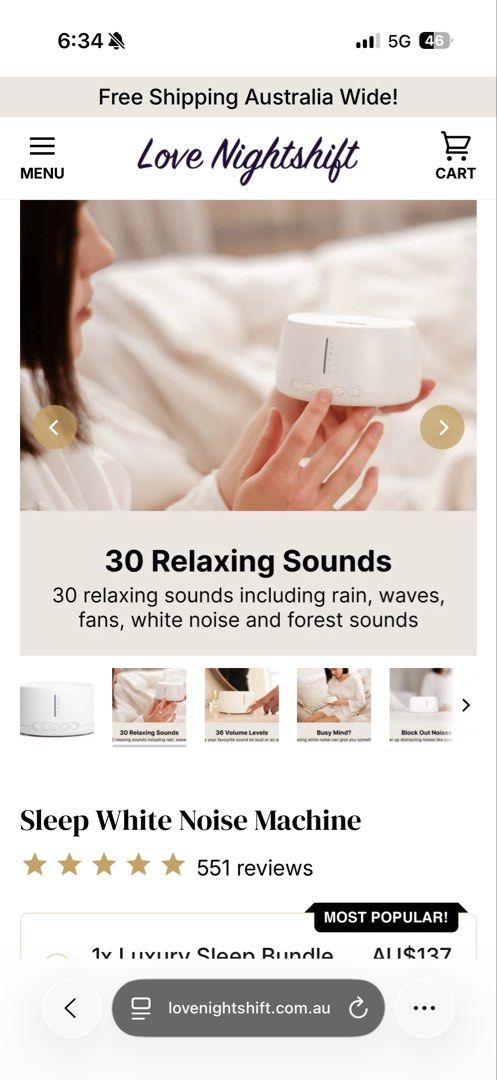 Sleep White Noise Machine (bnew) (Category: Portable Audio Accessories) located in Pasig City. Submitted by ecrz19 (Listing ID 1433388416, Image 3). Description: White Noise Machine for sleeping Brand: Love Nightshift (Australia) SRP: 99 AUD (approx 3,900php) Selling for just 2,500 Brand new in box See photos for full specs Received as gift for our newborn but did kot use it as we already bought before receiving this gift..
