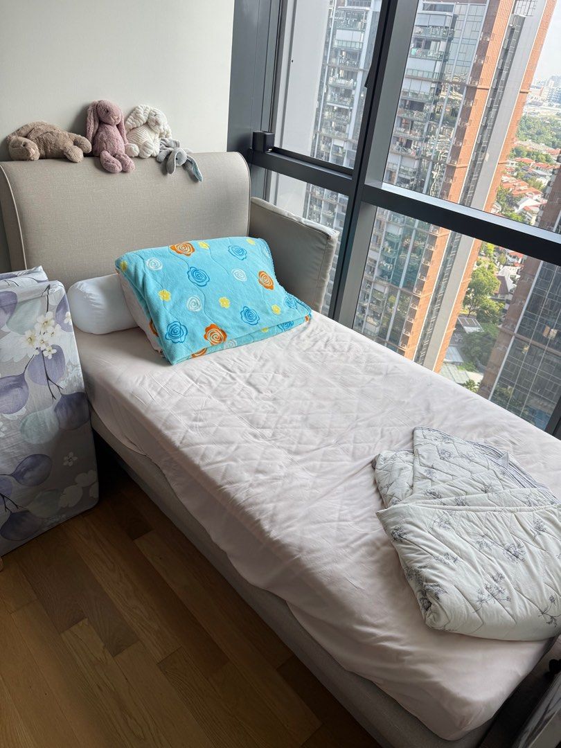 Super single bed frame + mattress