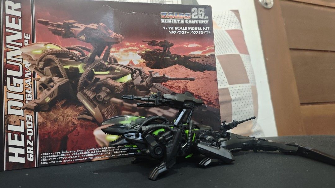 Takara Tomy Zoids Heldigunner (Category: Gundam & Model Kits) located in Pasig City. Submitted by mxn_jp (Listing ID 1433360936, Image 3). Description: Takara Tomy Zoids 25th Rebirth Century Heldigunner Scale 1/72, Box, Manuals and spare rubber caps included, built for display only, wind-up motor not working, maybe may masikip lang sa loob ng mismong motor but I do not opened it, check nyo na lang. If Meetups, near Pasig and Binangonan Areas only
