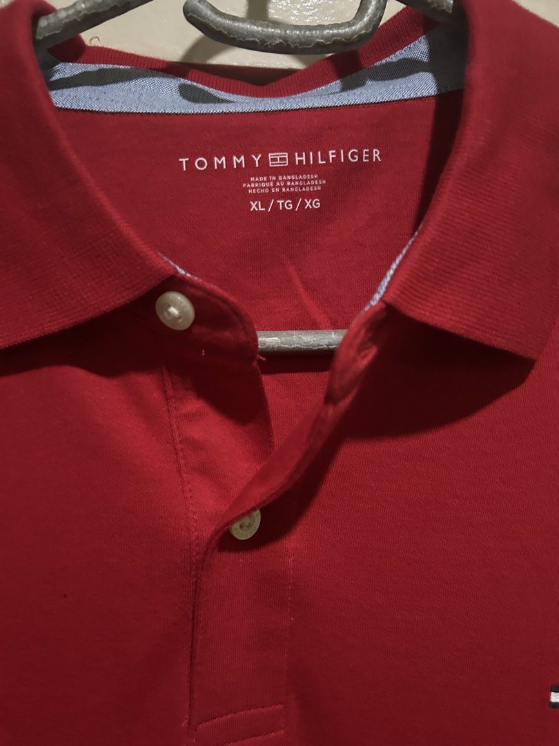TOMMY HILFIGER RED POLO SHIRT (Category: Tshirts & Polo Shirts ) located in Quezon City. Submitted by ger4rd (Listing ID 1433366775, Image 2). Description: BRAND NEW TOMMY HILIFIGER RED POLO SHIRT SIZE XL 24x30 1000.