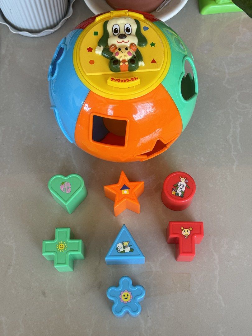 Wanwan Ou-tan Shape Sorter and Activity Center (Category: Infant Playtime) located in Binan City. Submitted by thelittleloop (Listing ID 1433281336, Image 2). Description: Bundle Baby Toys Excellent used condition Working well Shape sorter - one shape missing.