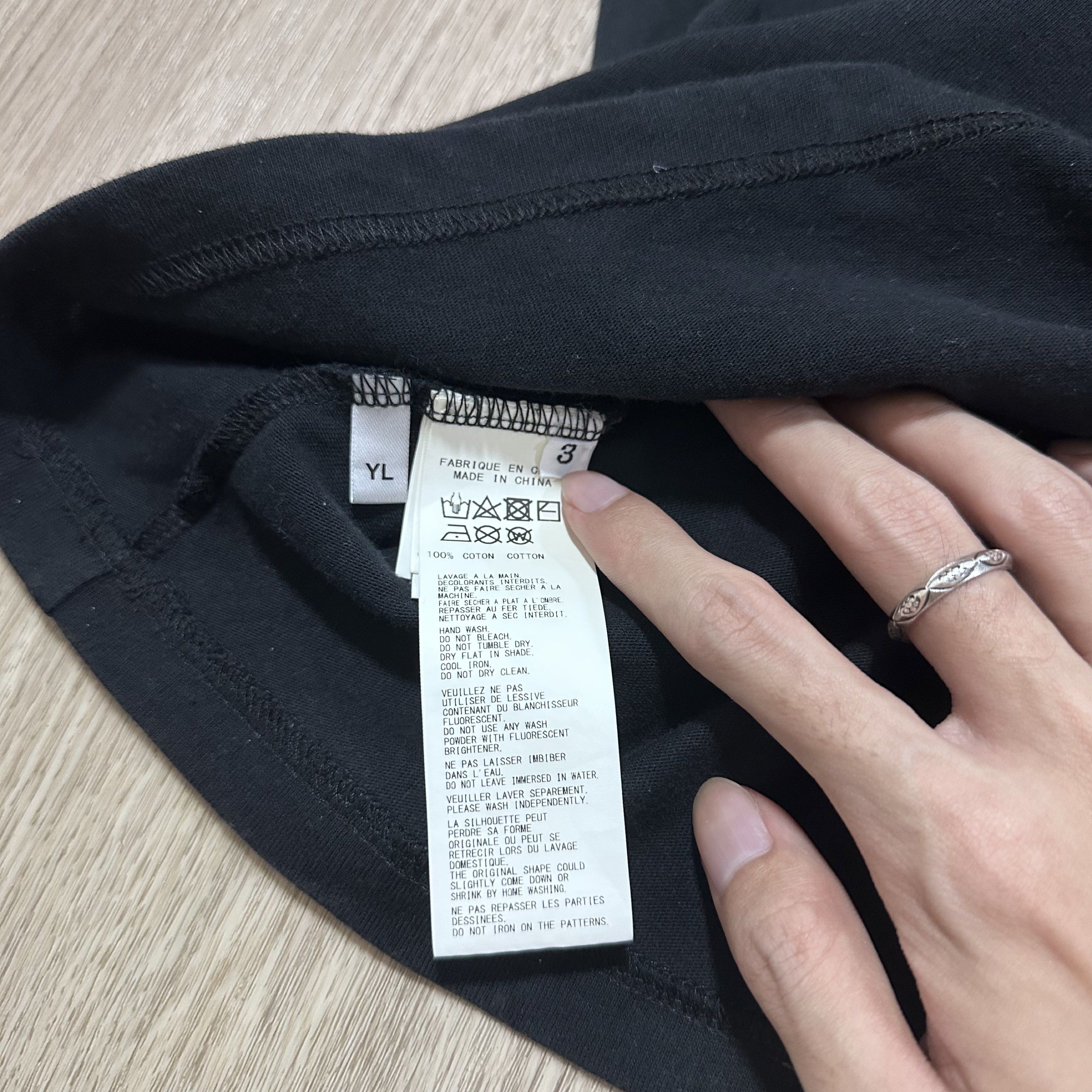 Yohji Yamamoto x New Era T-Shirt (Category: Tshirts & Polo Shirts) located in Singapore. Submitted by geralddesu (Listing ID 1433303455, Image 3). Description: Length 68cm. Clearing wardrobe, feel free to look at other listings.