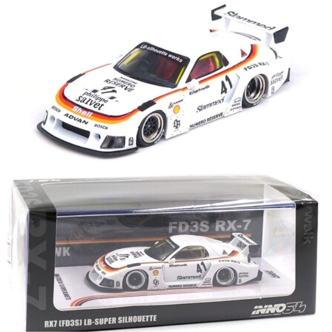 1/64 Inno64 Mazda RX7 LBWK Super Silhouette CM Model McLaren Senna GTR ...