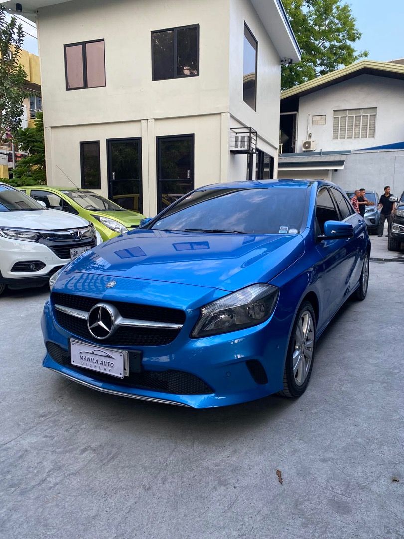 2017 Mercedes-Benz A180 Urban (Category: Used Cars) located in Pasig City. Submitted by mad_cars (Listing ID 1433417417, Image 2). Description: 2017 MERCEDES BENZ A-CLASS AUTOMATIC TRANSMISSION ₱788,000 Blue 1 ending plate 34tkms mileage Automatic Transmission Good as new Ready to drive No history of flood. By the way, my name is SIR DAVID. Please look for me when you are here. I'll be the one to assist you po :) Address: San Rafael St. Cor. San 