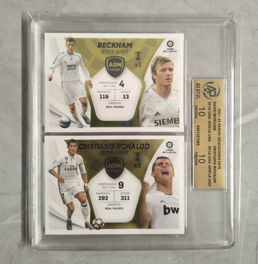 2021 Panini Stickers David Beckham Cristiano Ronaldo Real Madrid Legend stickers RPA 10 Pristine (Category: Vintage Collectibles) located in Singapore. Submitted by vintage0831 (Listing ID 1433430262, Image 1). Description: .